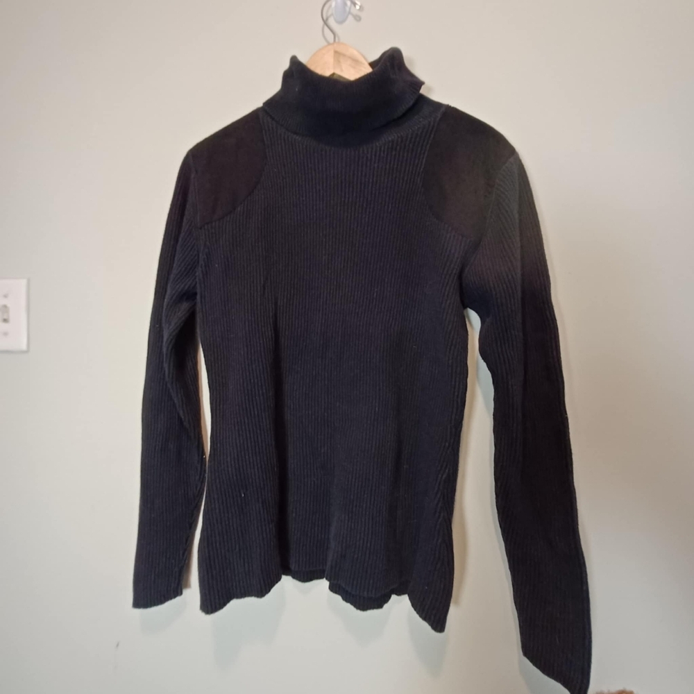 Browning For Her RealTree Blk Turtleneck Sweater Lg Cotton Shoulder Shooter Pads